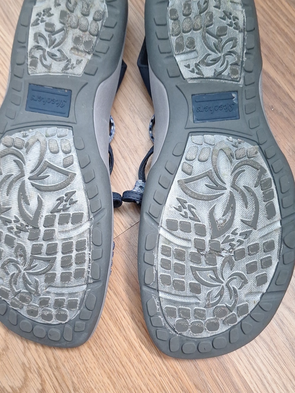 Skechers Reggae Stretch Appeal Z-Gore Slingback Women's Navy and Gray Sandals - Picture 7 of 10